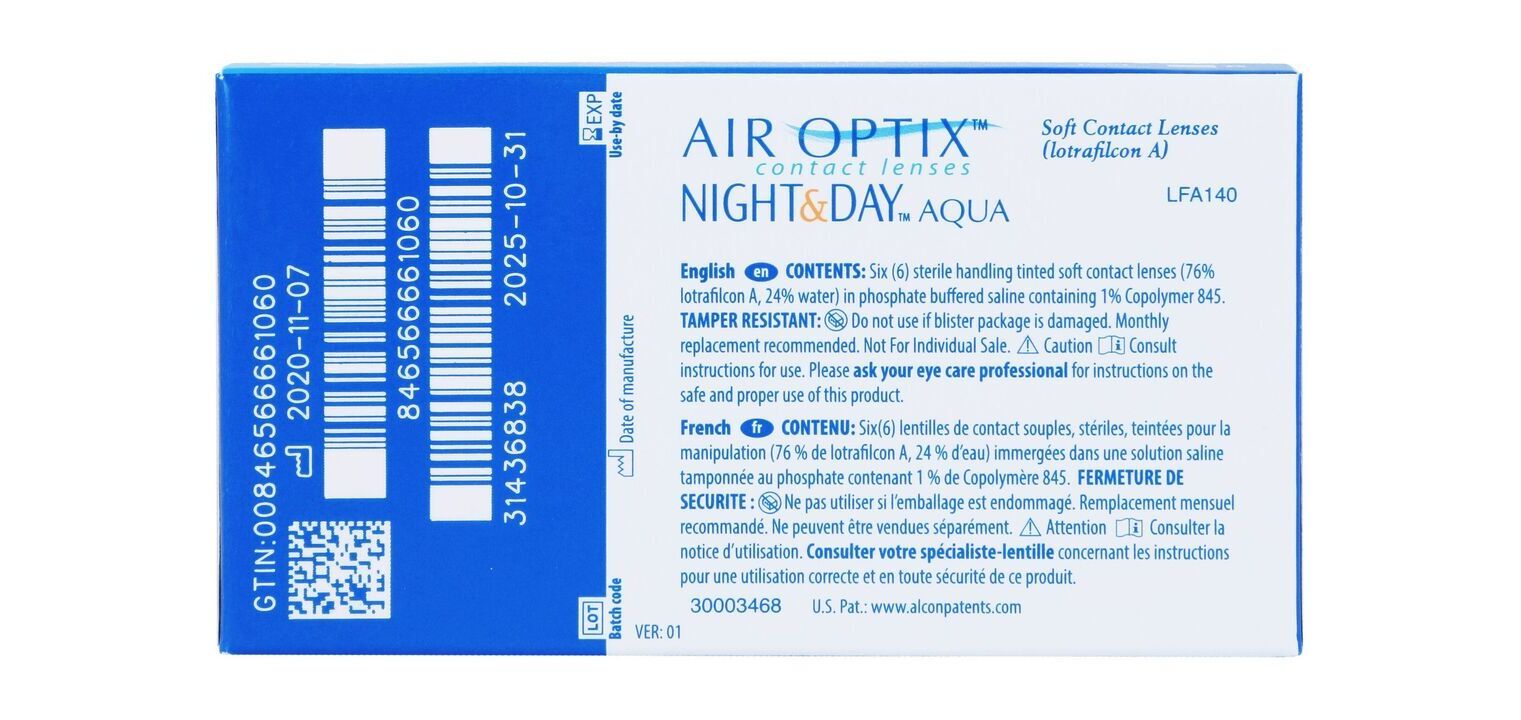 Lentilles de contact Air Optix AirOptix Night&Day Aqua