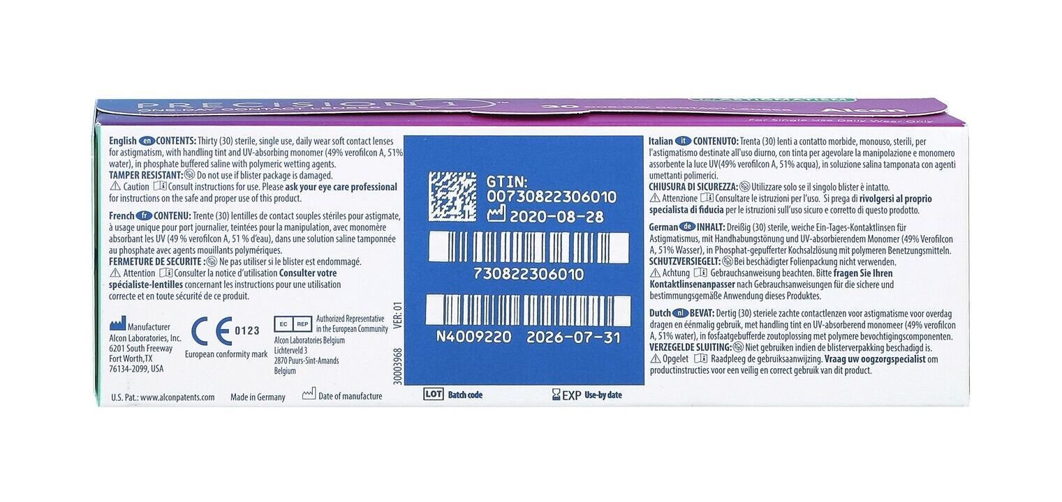 Precision1 for Astigmatism Kontaktlinsen Precision