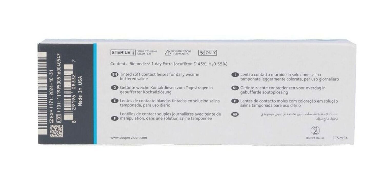 Biomedics 1 Day Extra - 30er Schachtel - Tageslinsen