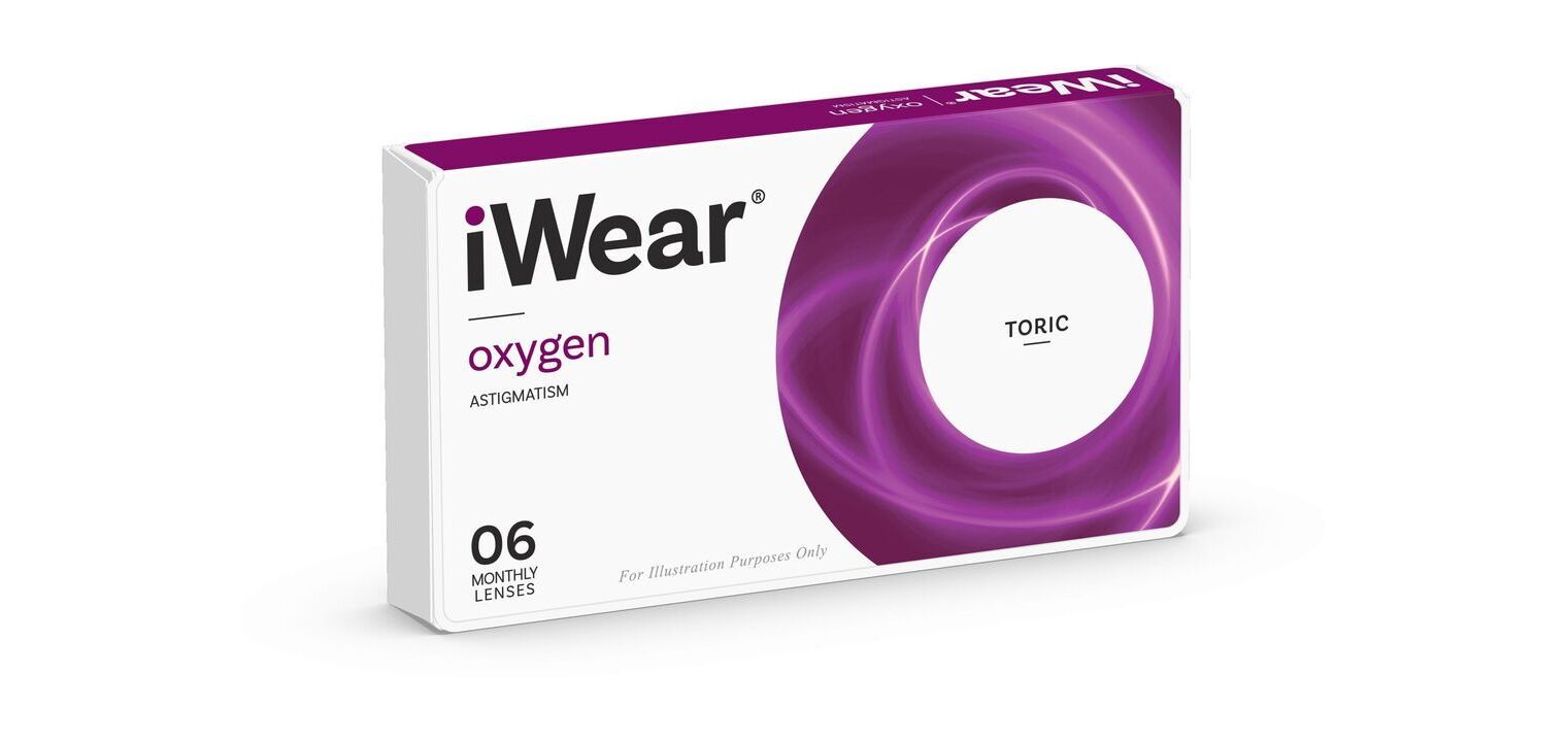 iWear Oxygen Astigmatism - Boîte de 6 - Lentilles Mensuelle
