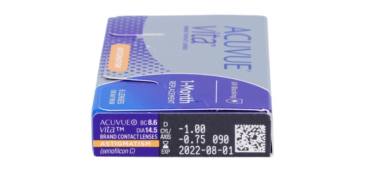Acuvue Vita for Astigmatism - Boîte de 6 - Lentilles Mensuelle