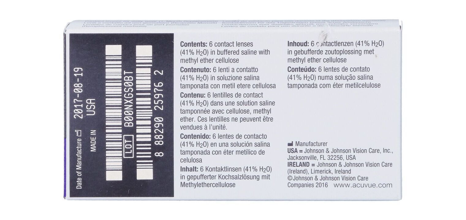 Acuvue Vita for Astigmatism - Boîte de 6 - Lentilles Mensuelle