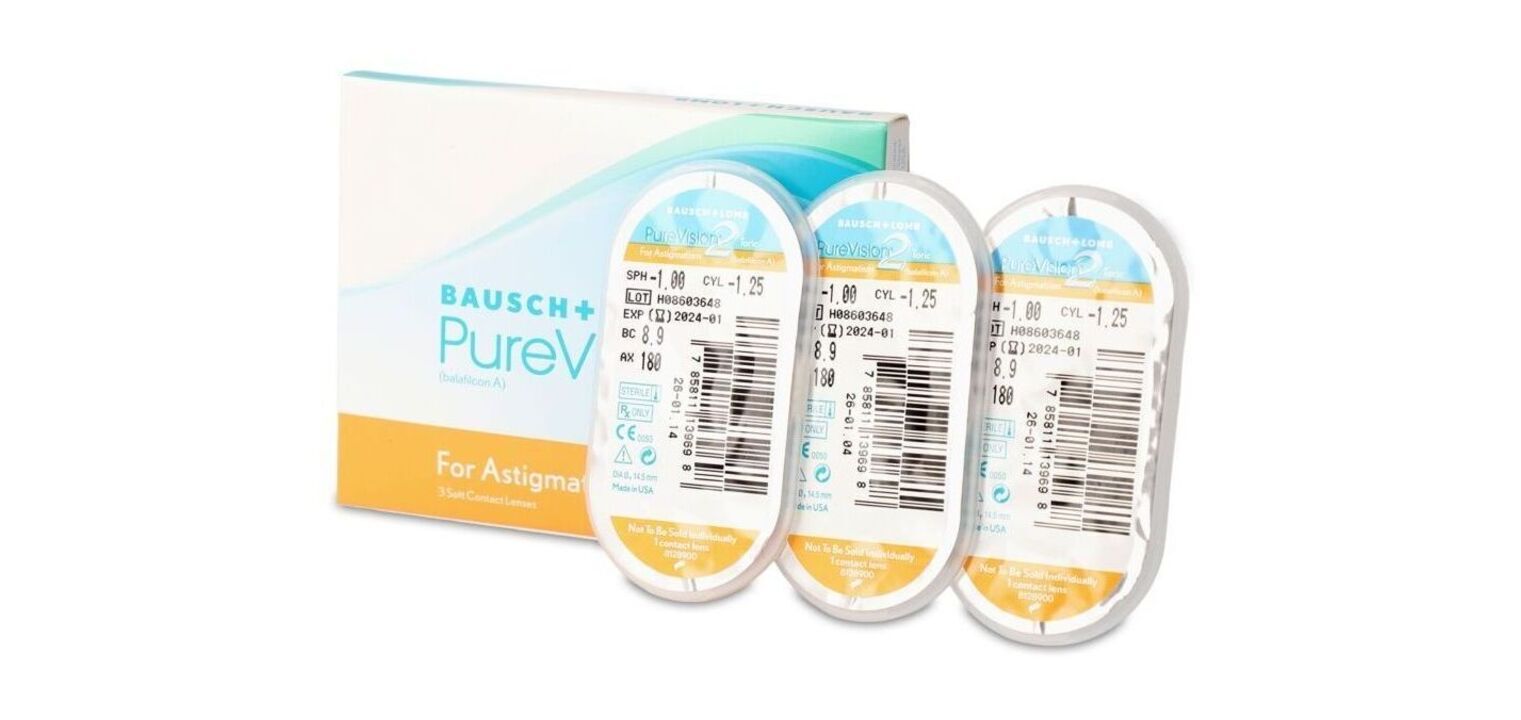 PureVision2 For Astigmatism - 3er Schachtel - Monatslinsen