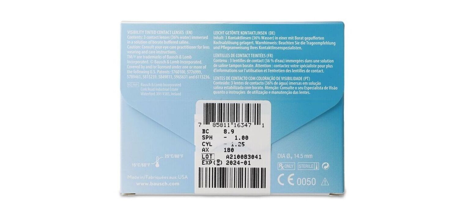 PureVision2 For Astigmatism - 3er Schachtel - Monatslinsen