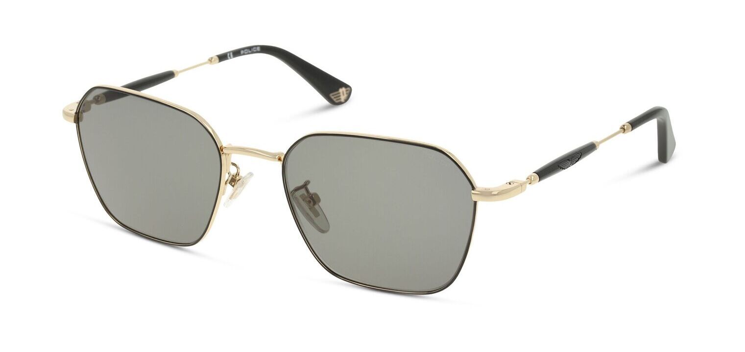 Lunettes de soleil Homme Police SPLF13 Rectangle Doré McOptic