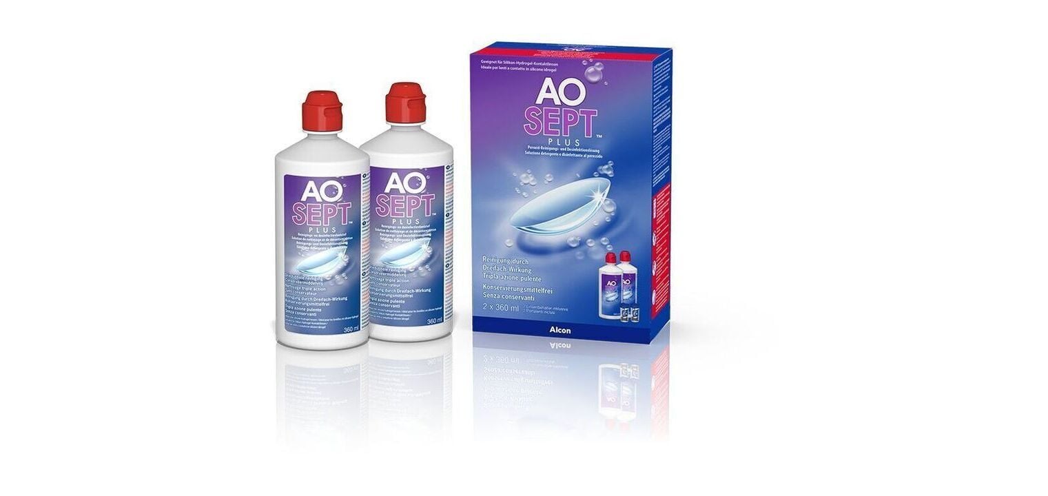 Aosept Plus Hydraglyde 2x360 ml Prodotti per la cura delle lenti morbide