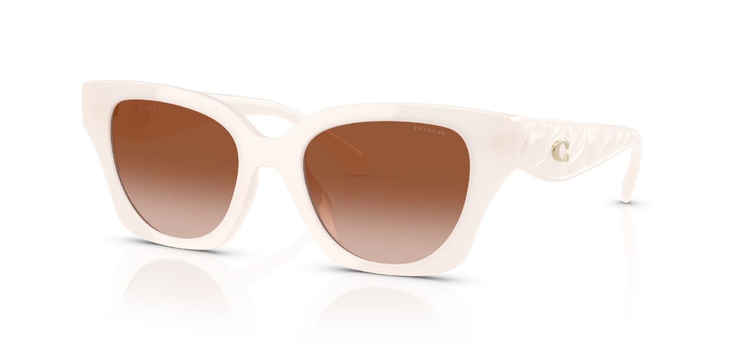 Coach Schmetterling Sonnenbrillen 0HC8418U Weiss für Damen