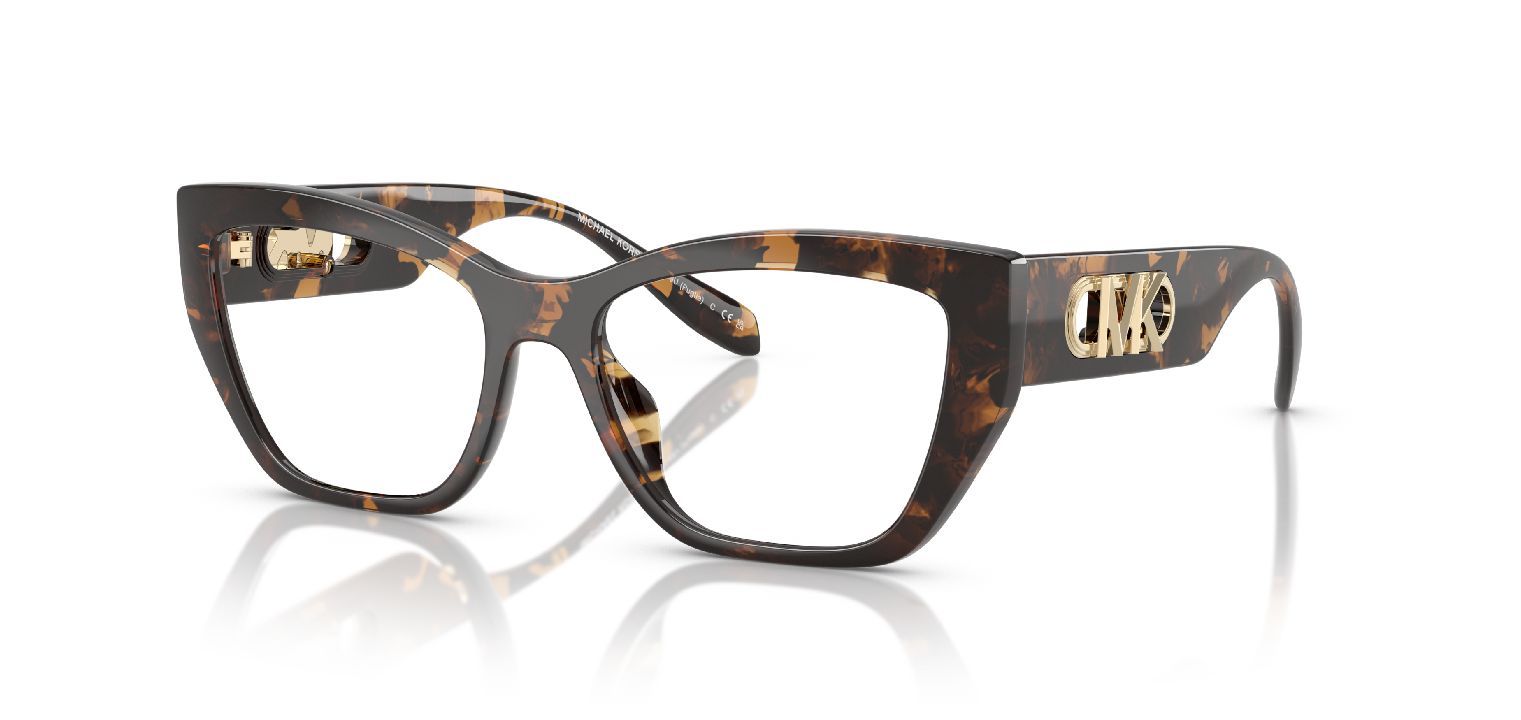 Michael Kors Rechteckig Brillen 0MK4149U Havana für Damen