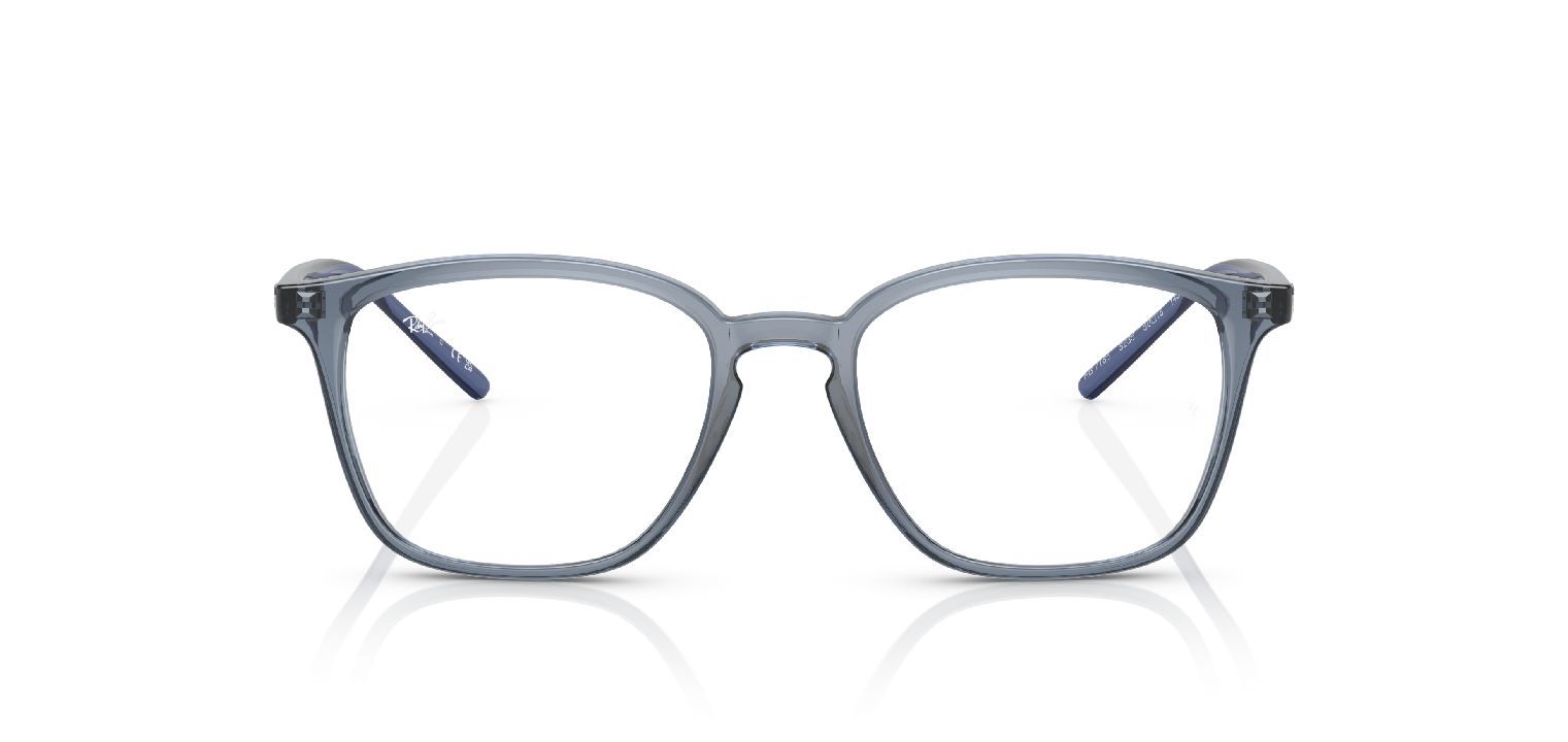 Ray-Ban Rechteckig Brillen 0RX7185 Blau für Damen/Herren