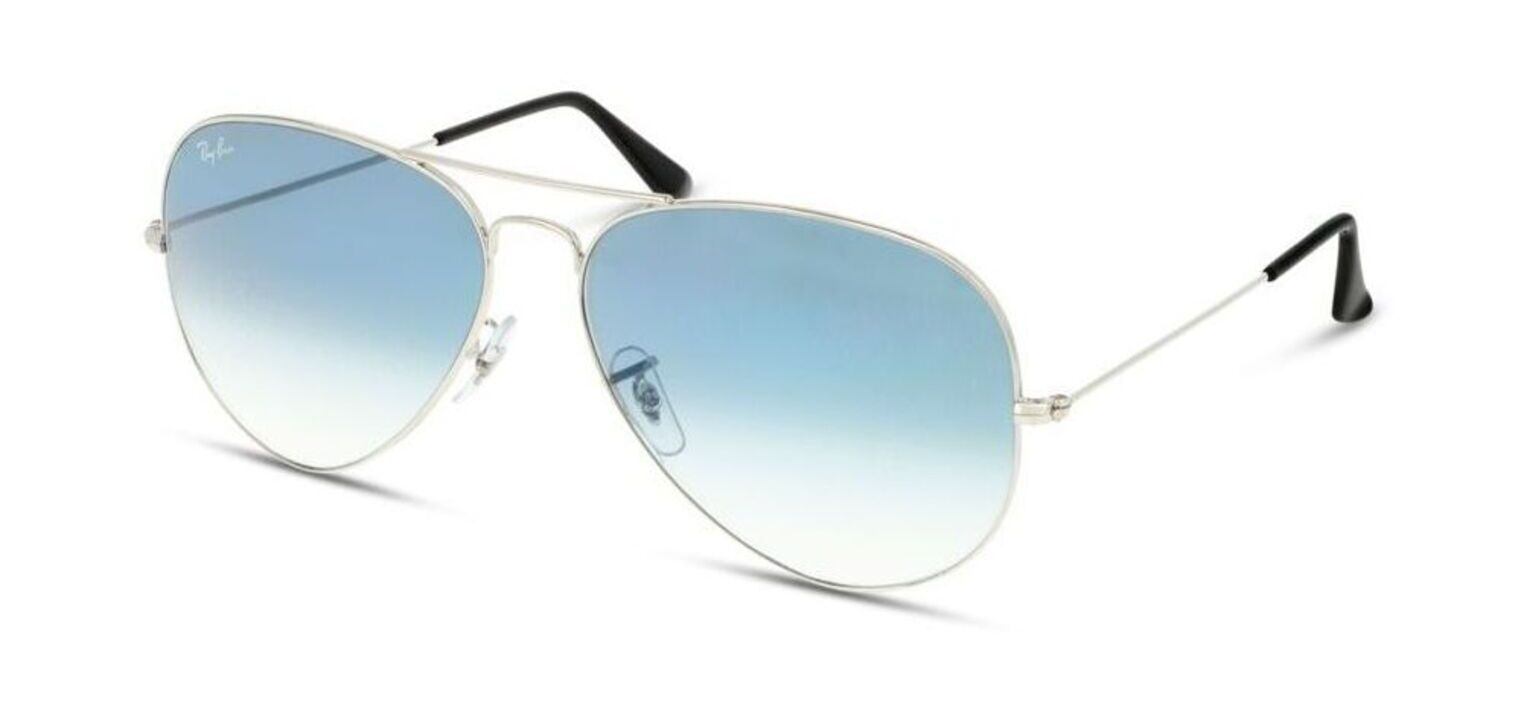 Lunettes de soleil Homme-Femme Ray-Ban 3025 Pilot Argenté