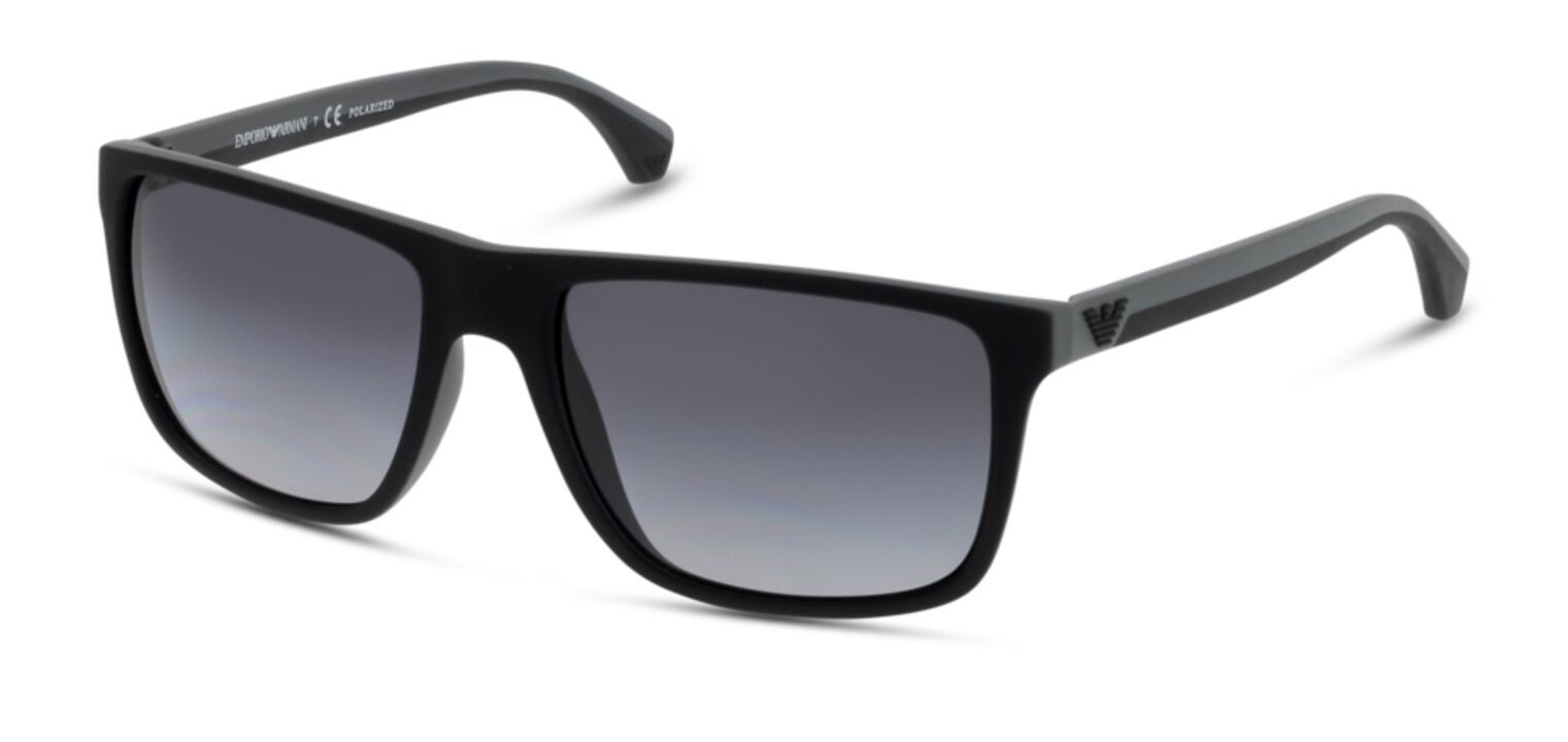 Occhiali da sole Emporio Armani Rettangolari 0EA4033 Nero da Uomo