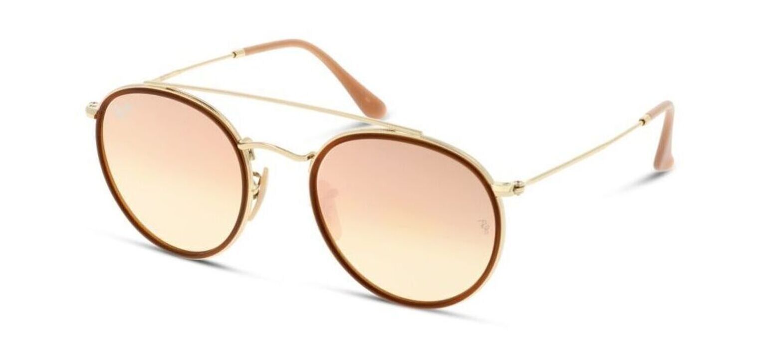 Occhiali da sole Uomo-Donna Ray-Ban 0RB3647N Rotonda Marrone McOptic