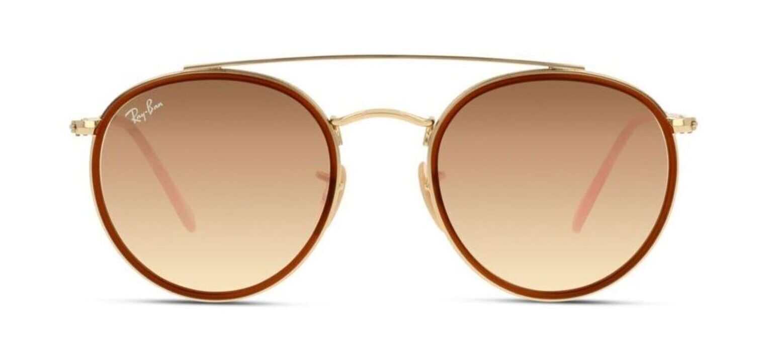 Occhiali da sole Uomo-Donna Ray-Ban 0RB3647N Rotonda Marrone McOptic
