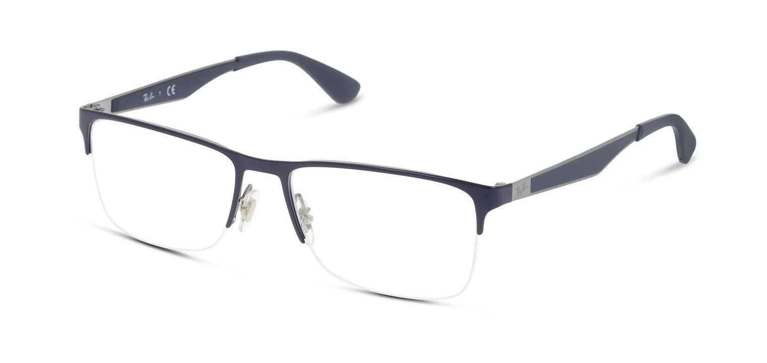 Lunettes de vue Homme-Femme Ray-Ban 0RX6335 Rectangle Bleu McOptic