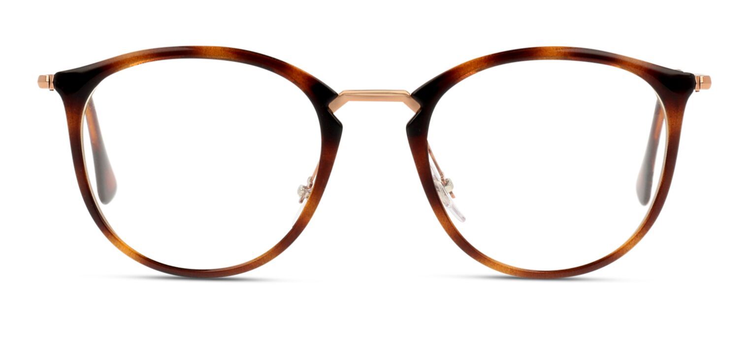 Lunettes de vue Femme Ray-Ban 7140 Ronde Havana