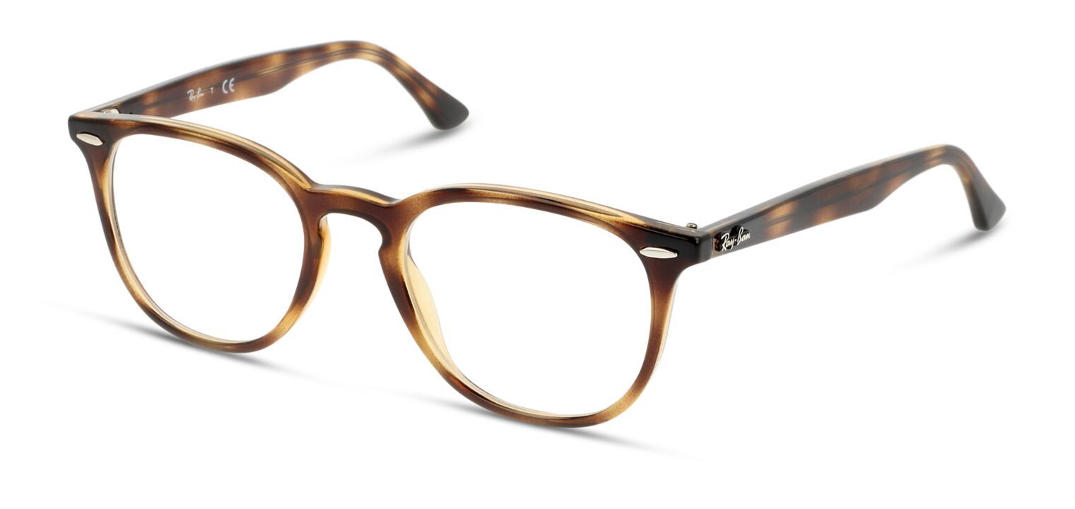 Ray-Ban Oval Brillen RX7159 Havana für Damen/Herren