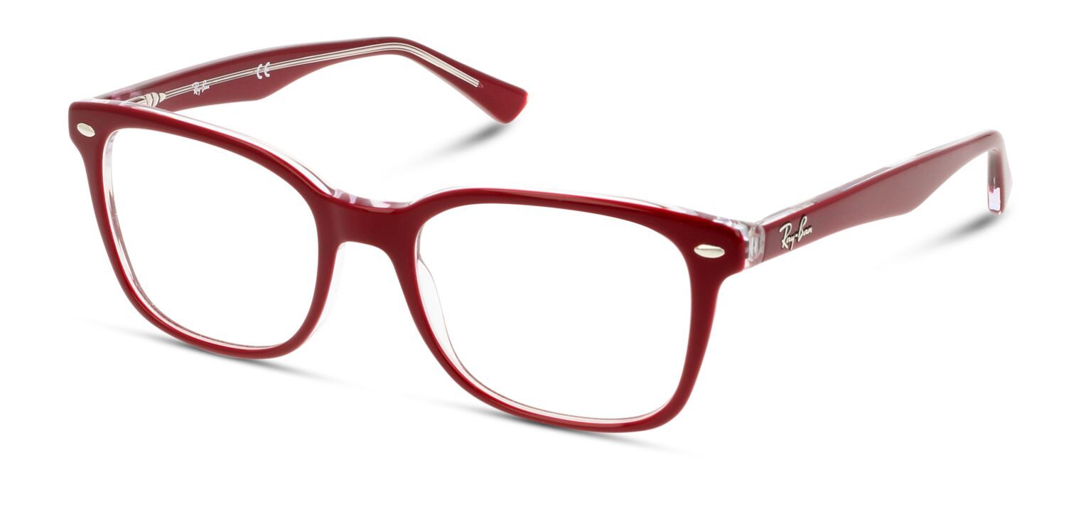 Lunettes de vue Femme Ray-Ban RX5285 Rectangle Rouge