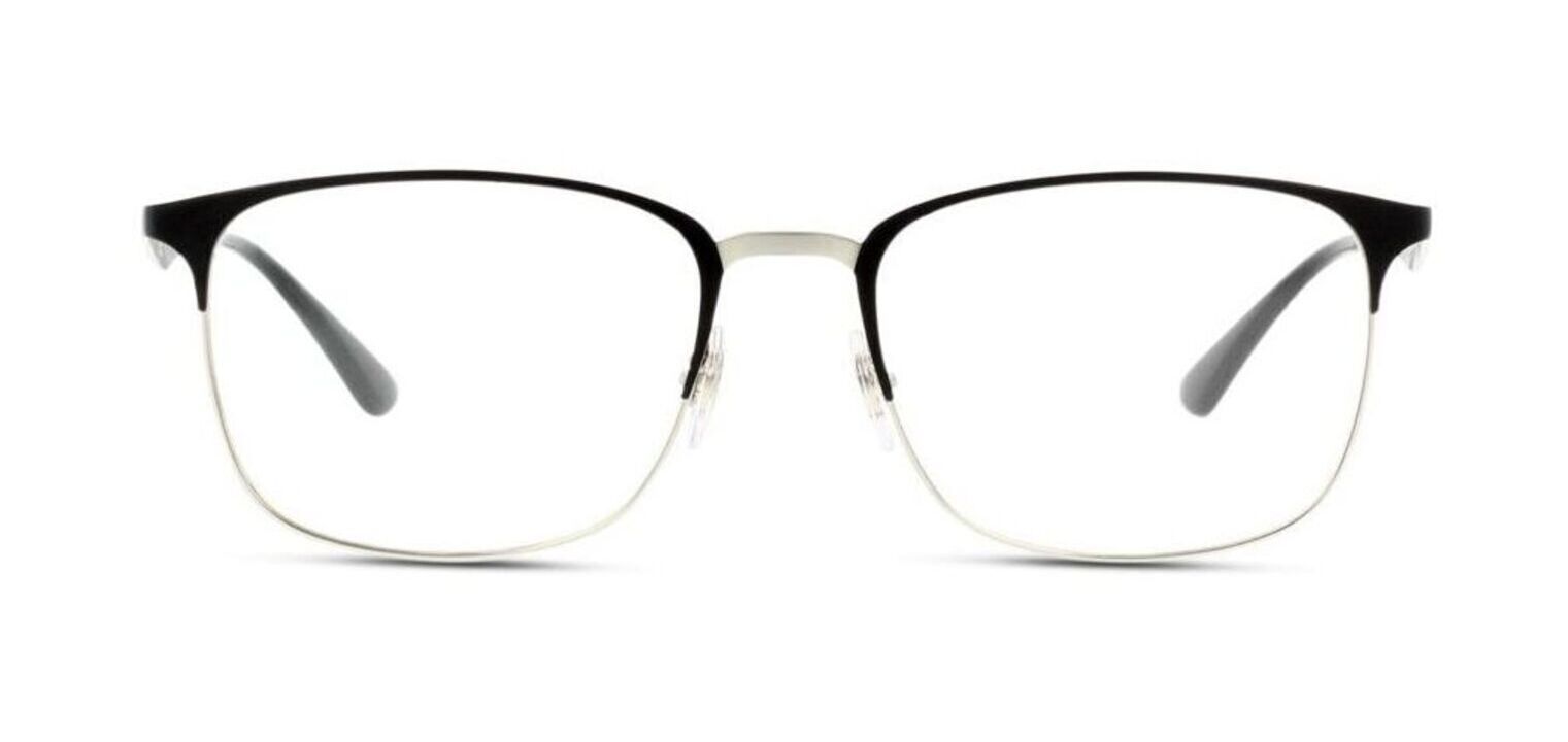 Occhiali da vista Ray-Ban Rettangolari 0RX6421 Nero opaco da Uomo-Donna