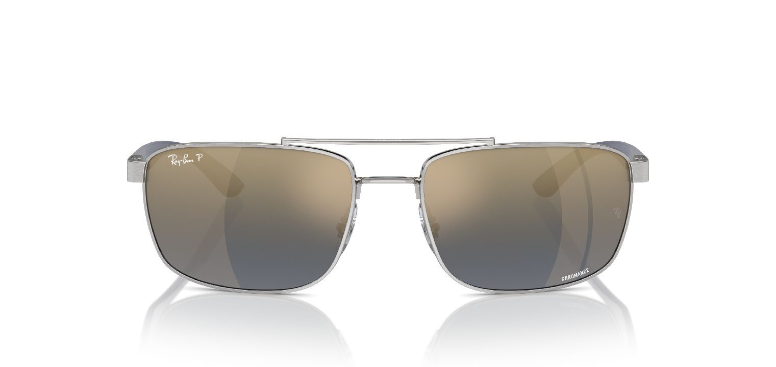 Ray-Ban Rechteckig Sonnenbrillen 0RB3737CH Sillber für Damen/Herren