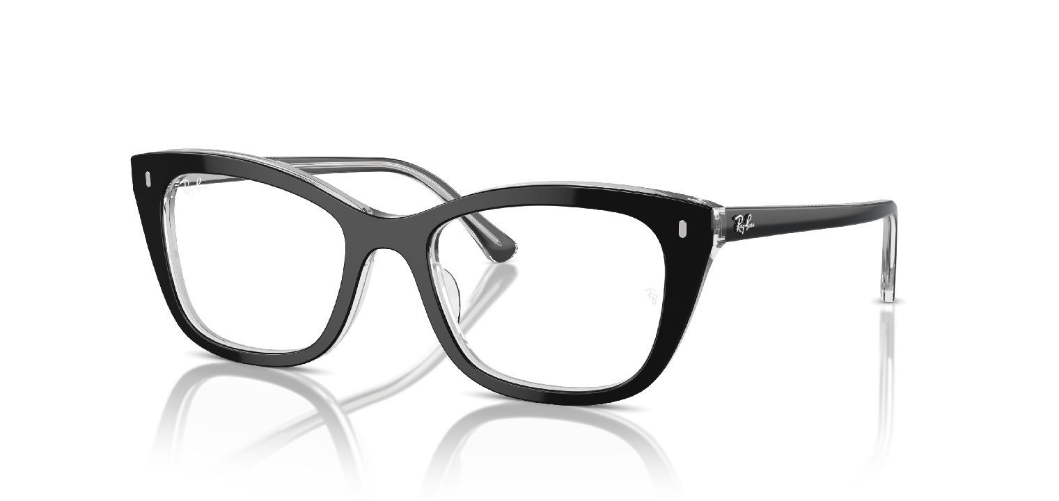 Ray-Ban Quadratisch Brillen 0RX5433 Schwarz für Damen/Herren