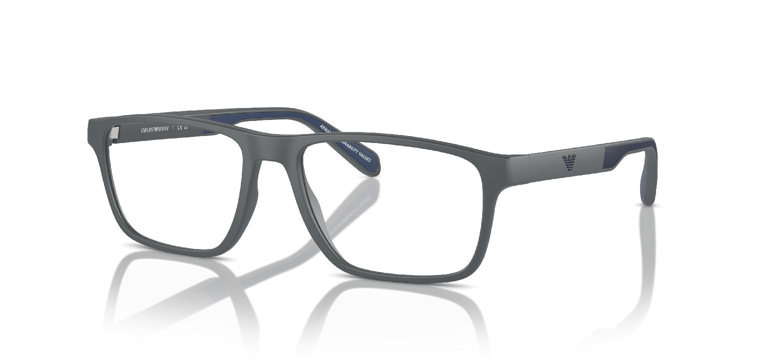 Occhiali da vista Emporio Armani Rettangolari 0EA3233 Grigio da Uomo