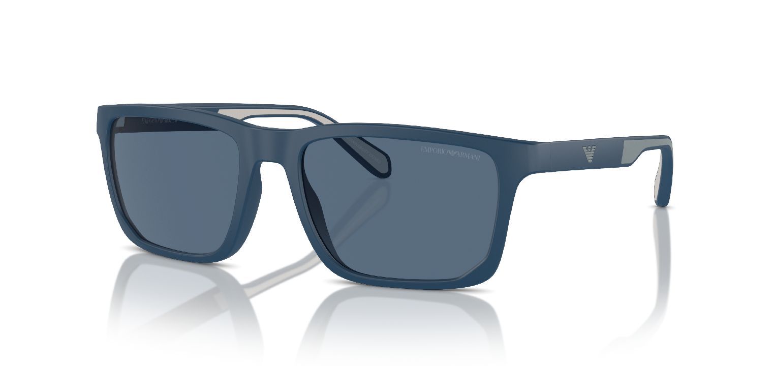 Emporio Armani Rechteckig Sonnenbrillen 0EA4219 Blau für Herren