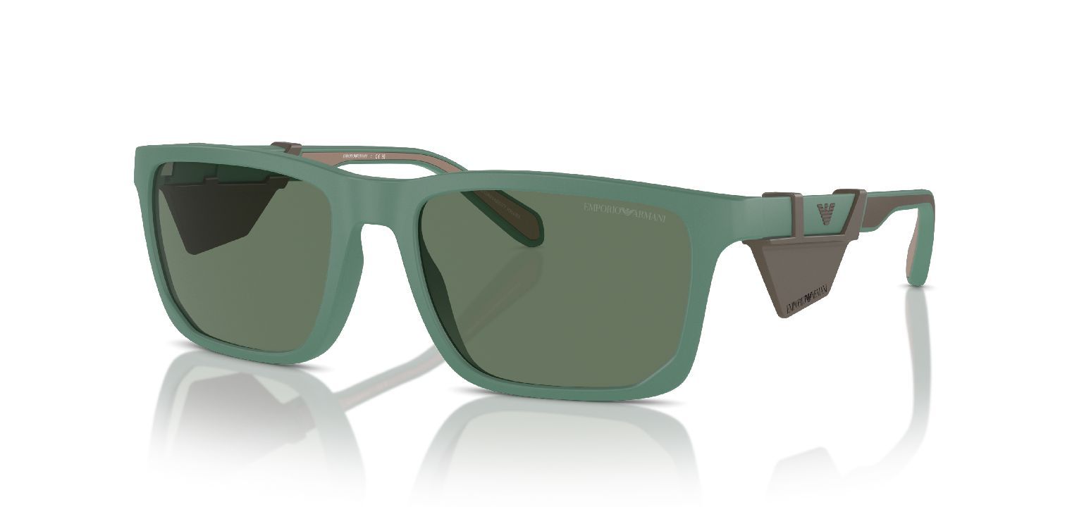 Occhiali da sole Emporio Armani Rettangolari 0EA4219 Verde da Uomo McOptic