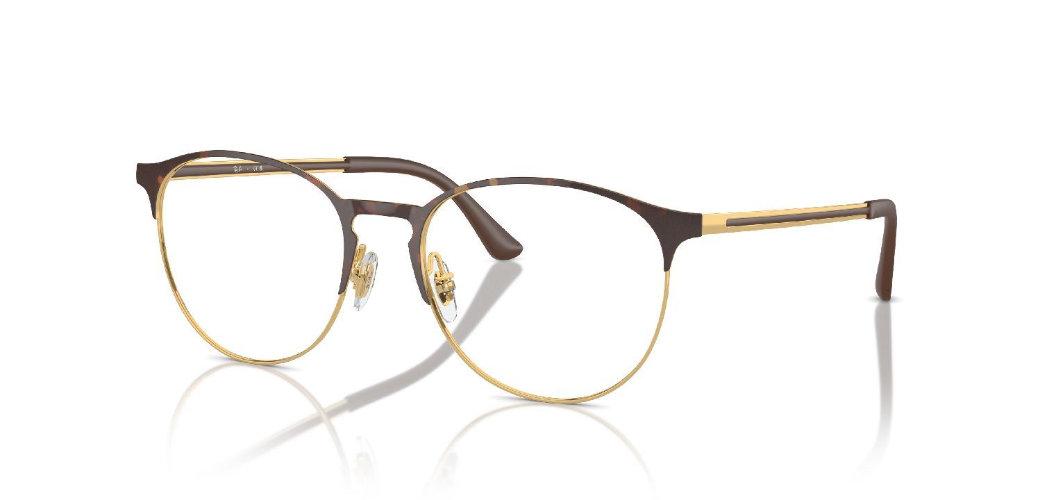 Ray-Ban Rund Brillen 0RX6375 Havana für Damen/Herren