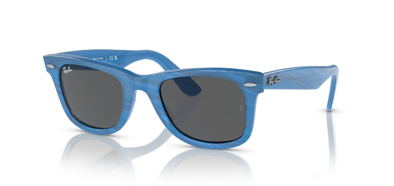 Occhiali da sole Ray Ban Quadrata 0RB2140 Blu da Uomo Donna McOptic