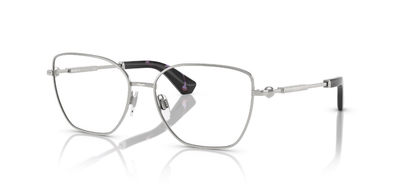 Burberry Schmetterling Brillen 0BE1390 Sillber für Damen