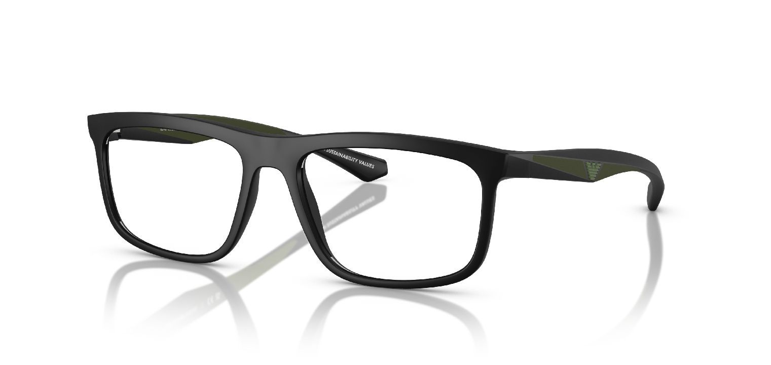 Emporio Armani Quadratisch Brillen 0EA3246 Schwarz für Herren