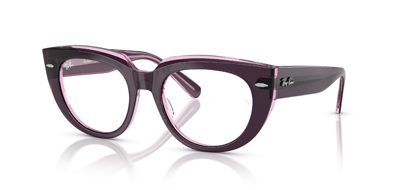Ray-Ban Quadratisch Brillen 0RX5586 Violett für Damen
