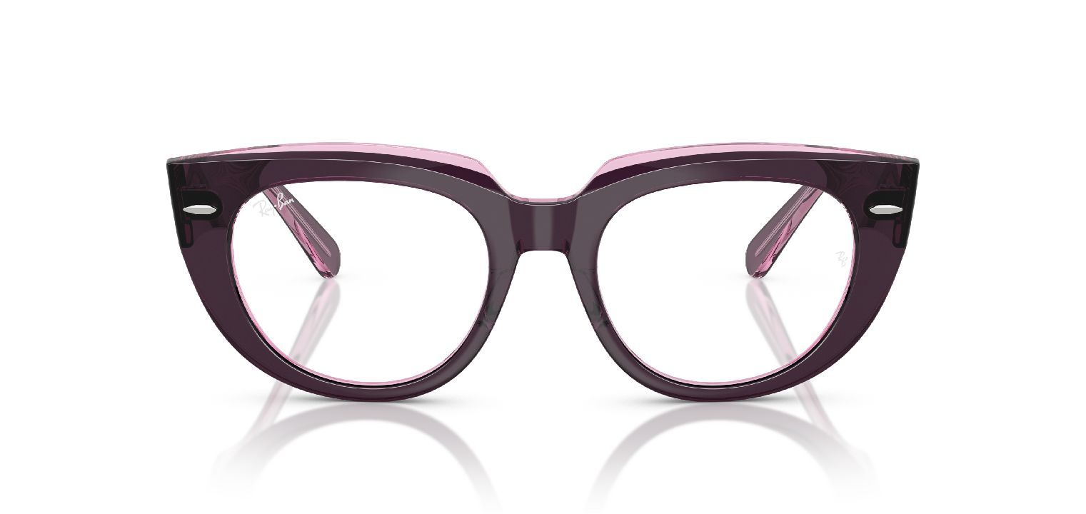 Ray-Ban Quadratisch Brillen 0RX5586 Violett für Damen