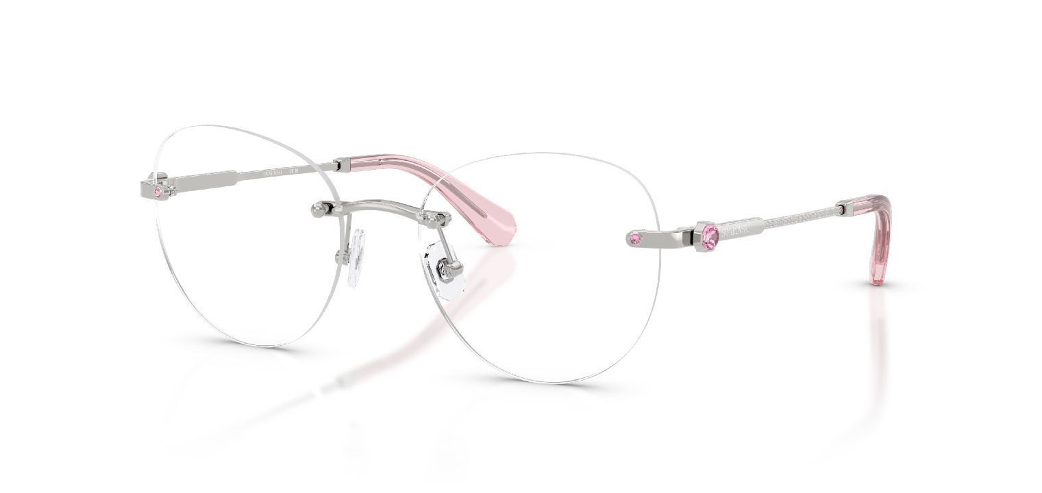 Swarovski Rund Brillen 0SK1021 Sillber für Damen