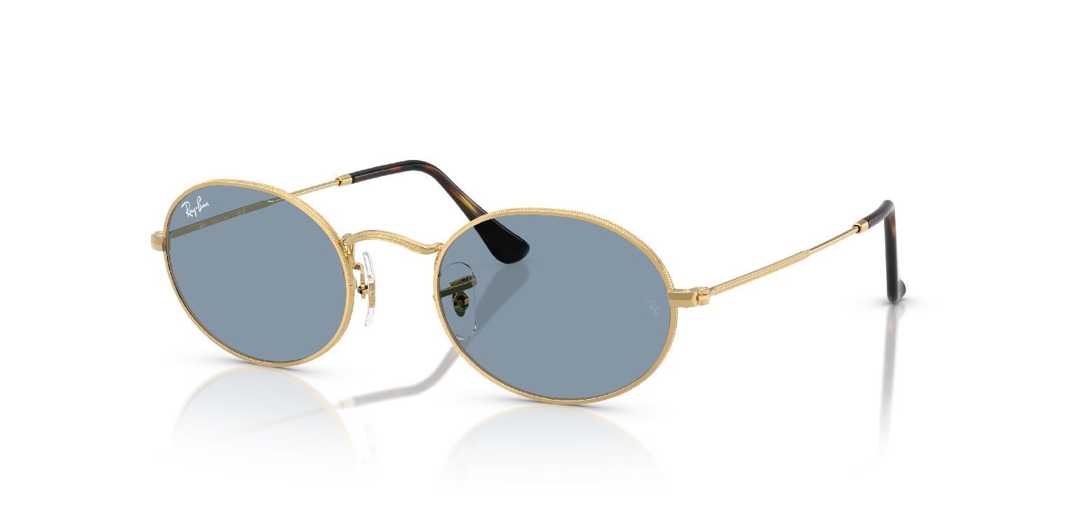 Ray-Ban Oval Sonnenbrillen 0RB3547 Gold für Damen/Herren