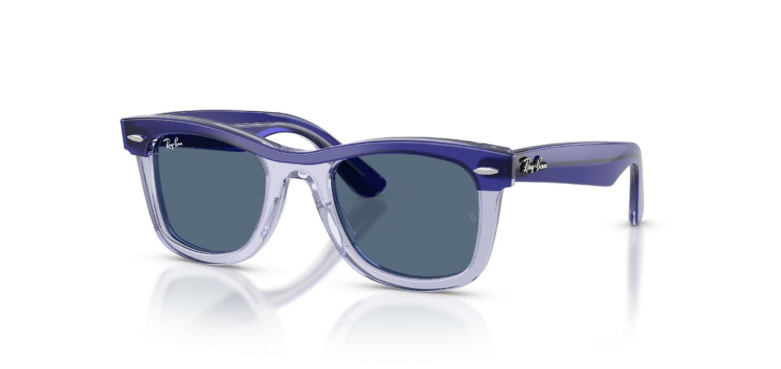 Lunettes de soleil Ray-Ban Carré 0RJ9140S Bleu pour Homme-Femme