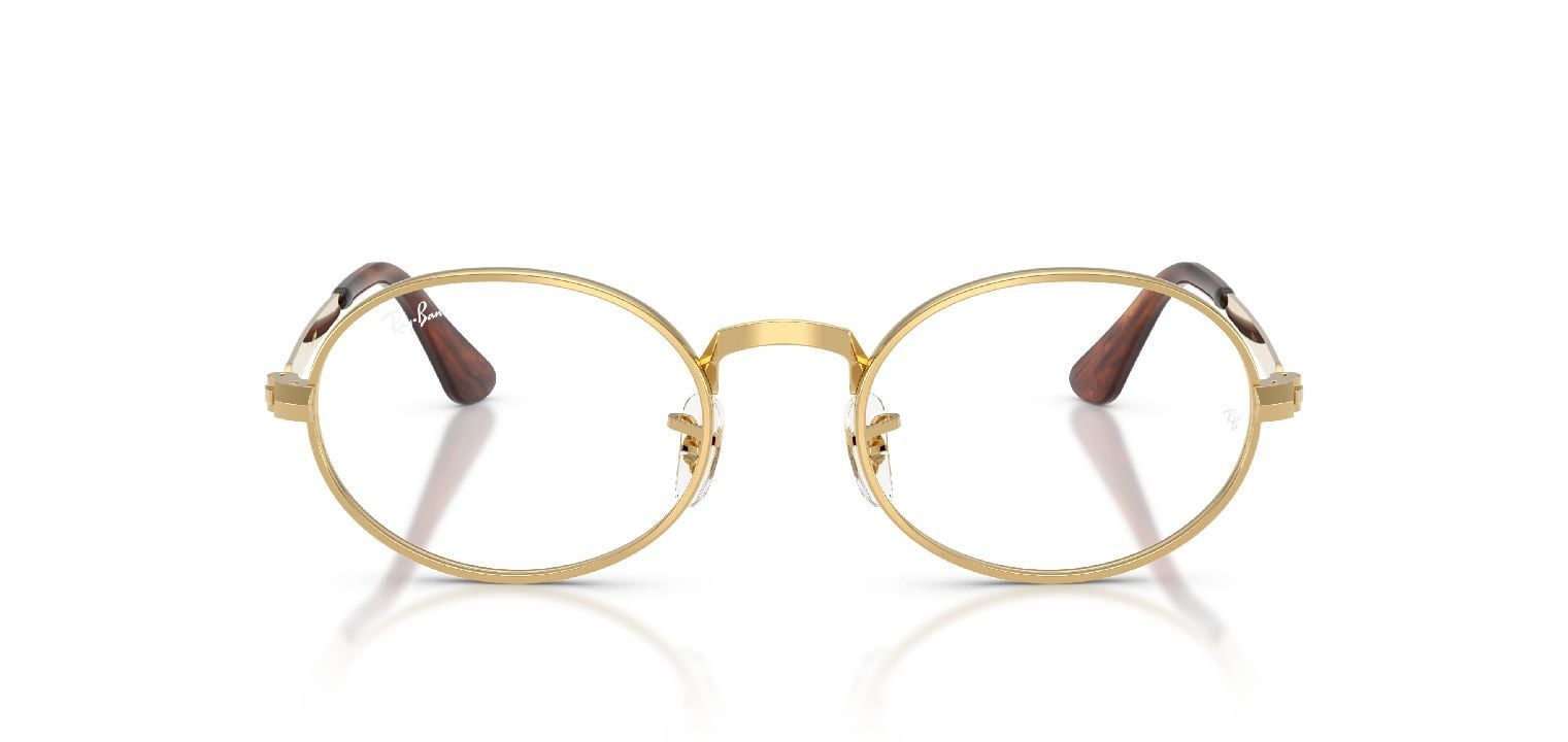 Ray-Ban Oval Brillen 0RX3931V Gold für Damen/Herren