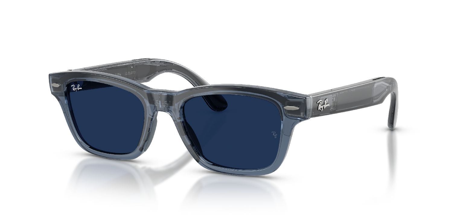Lunettes de soleil Ray-Ban Meta Carré 0RW7005/BURBANK/TRS Bleu pour Homme-Femme