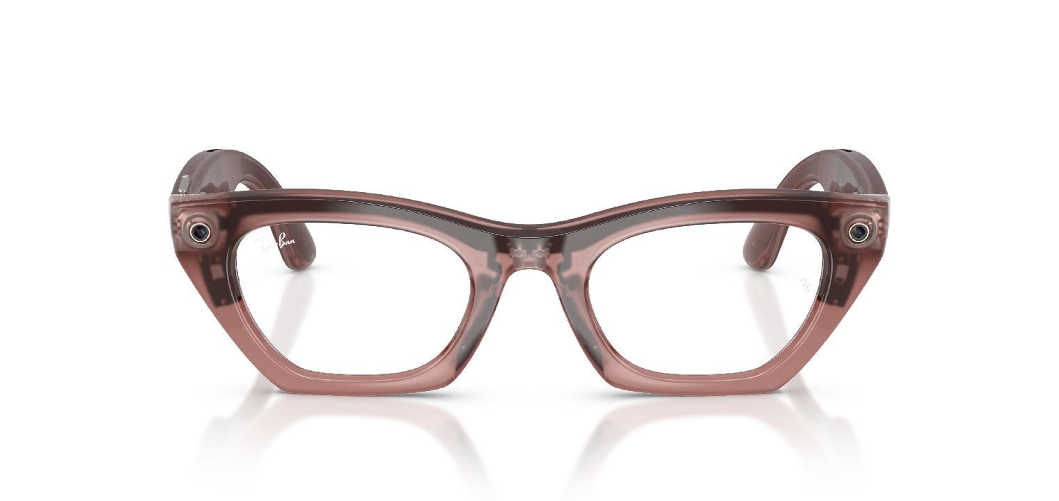 Lunettes de soleil Ray-Ban Meta Papillon 0RW4015/ZENA/TRS Rose pour Homme-Femme