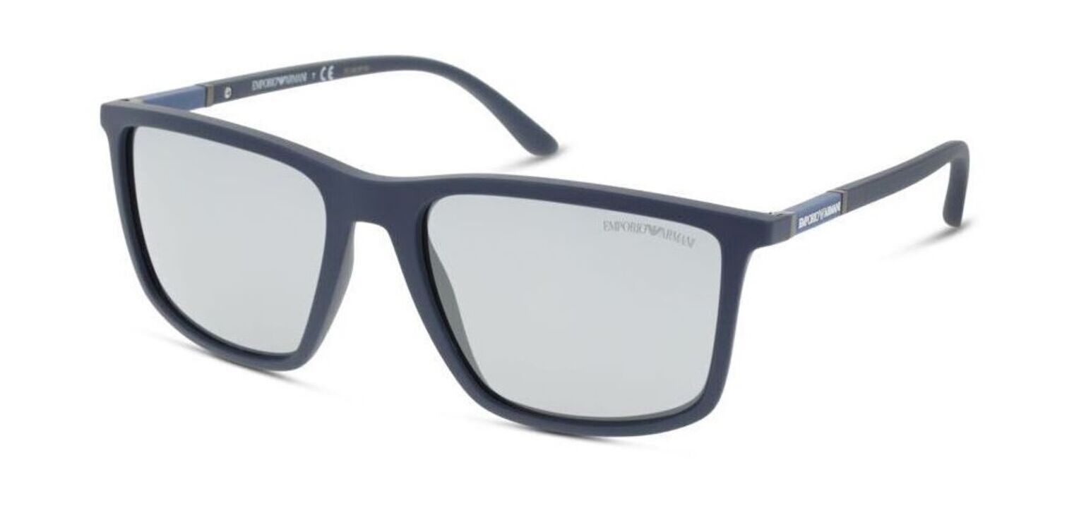 Lunettes de soleil Emporio Armani Rectangle 0EA4161 Bleu pour Homme