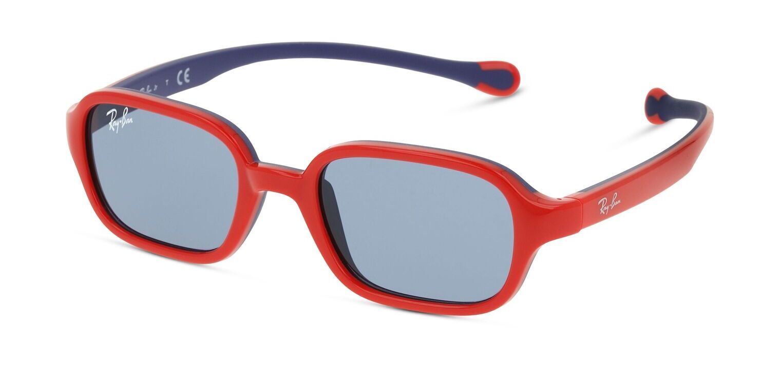 Ray-Ban Rechteckig Sonnenbrillen 0RJ9074S Rot für Kinder