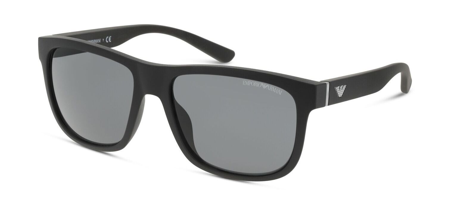 Emporio Armani Rechteckig Sonnenbrillen 0EA4182U Mattschwarz für Herren
