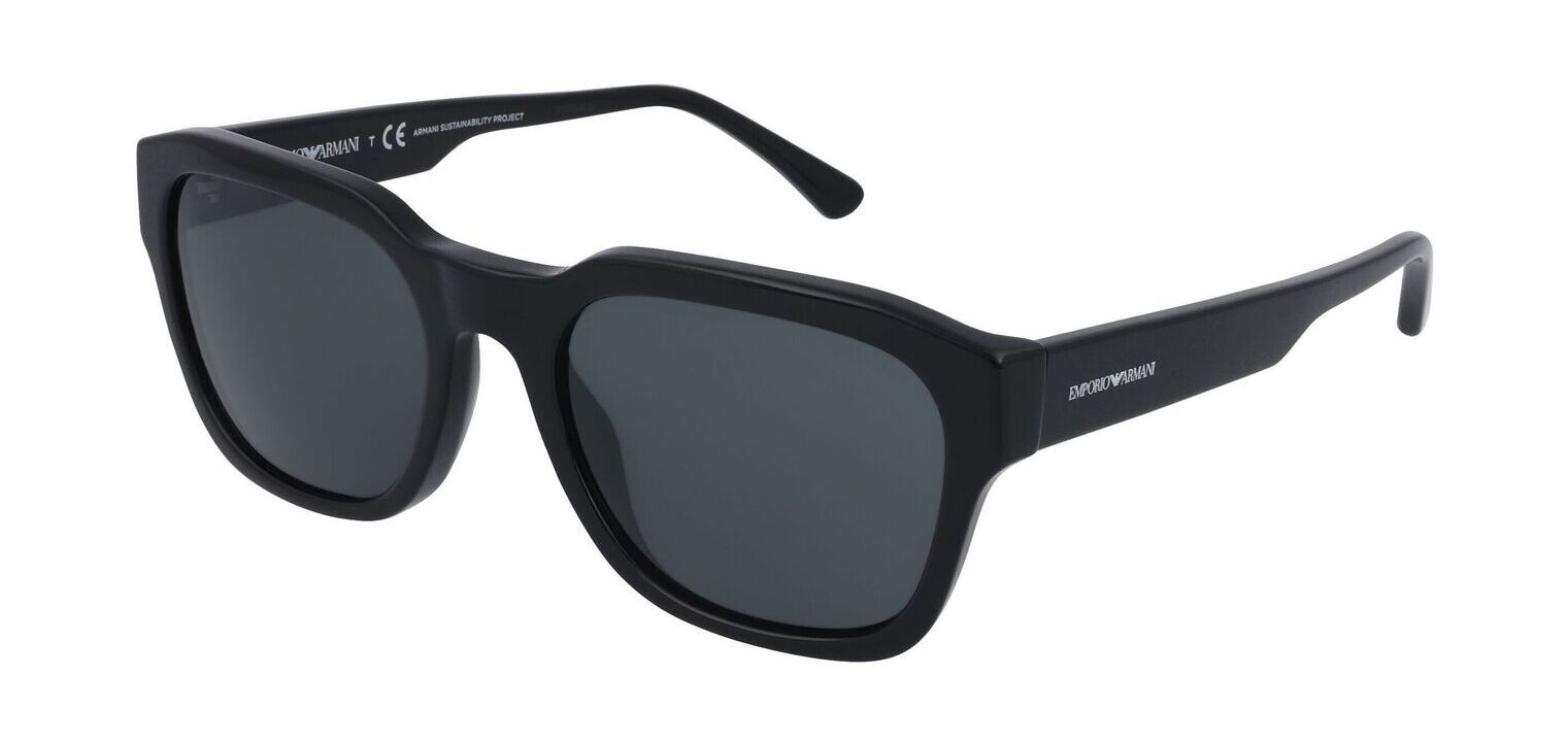 Emporio Armani Rechteckig Sonnenbrillen 0EA4175 Schwarz für Herren