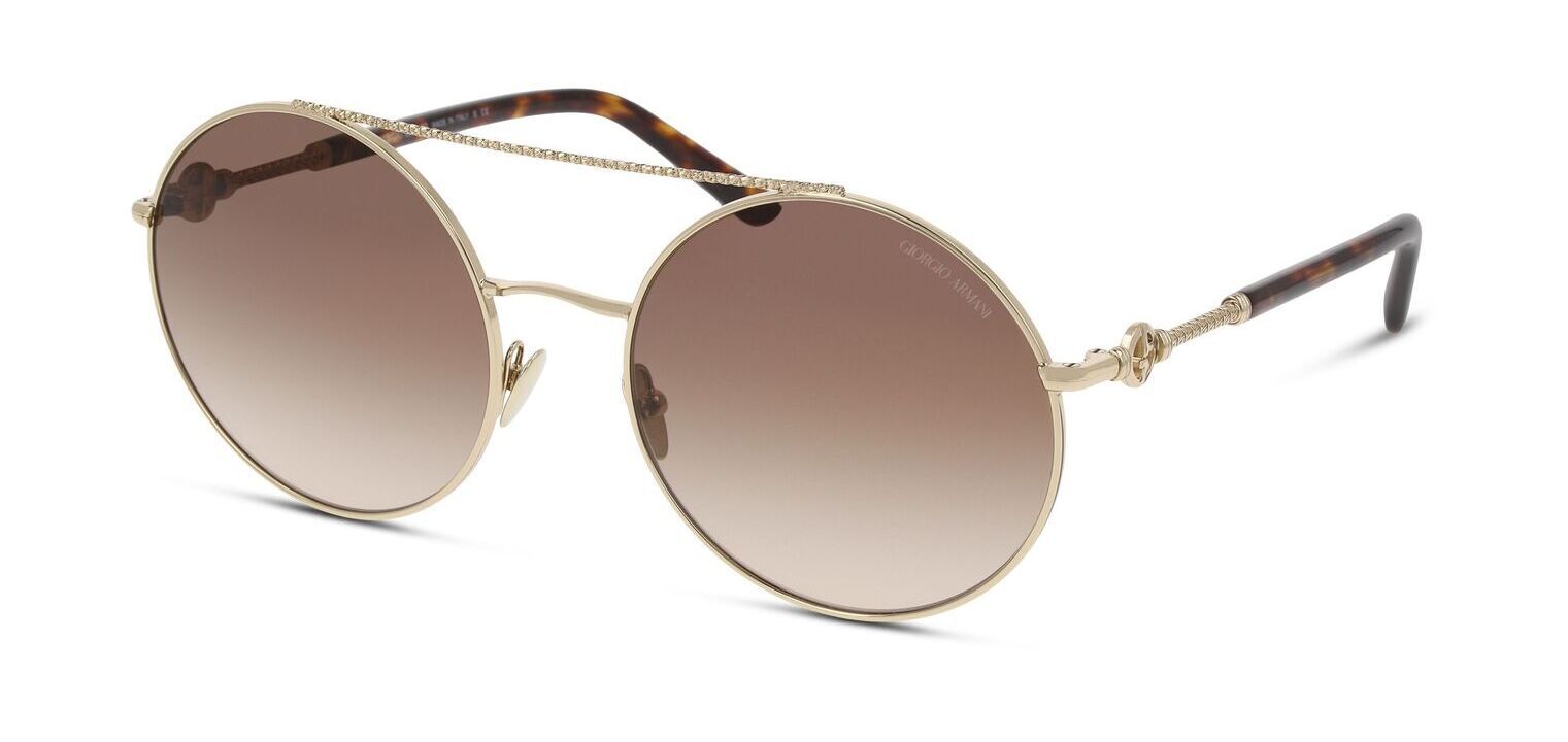 Giorgio Armani Rund Sonnenbrillen 0AR6135 Gold für Damen
