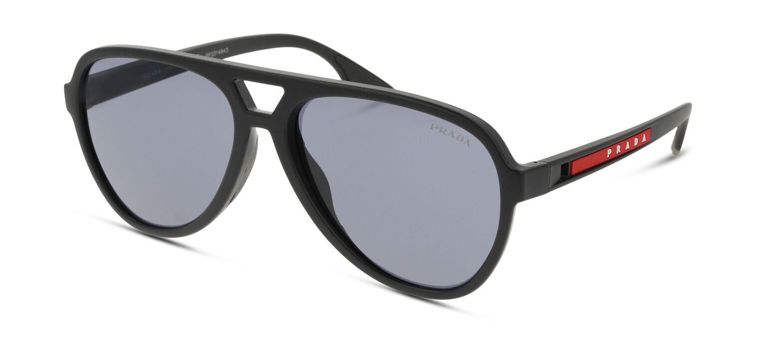 Prada Linea Rossa Aviator Sonnenbrillen 0PS 06WS Schwarz für Herren
