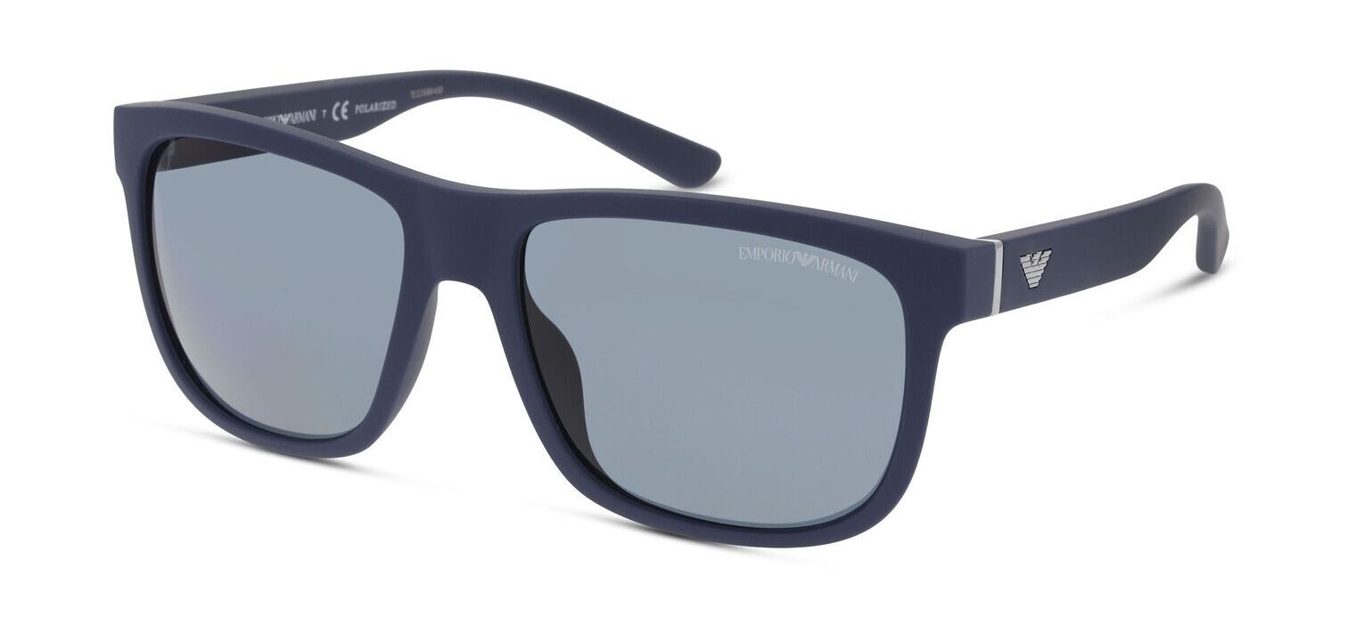 Emporio Armani Rechteckig Sonnenbrillen 0EA4182U Blau für Herren