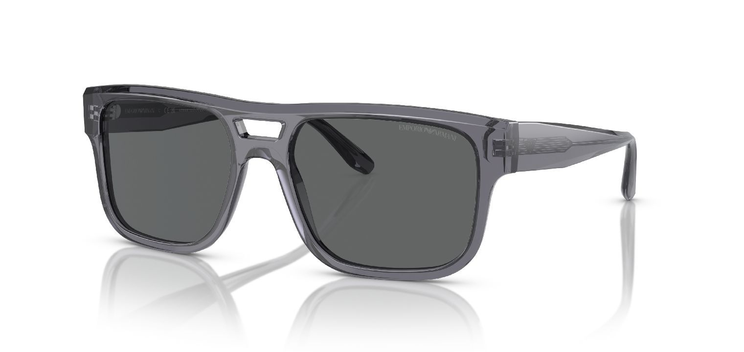 Occhiali da sole Emporio Armani Rettangolari 0EA4197 Grigio da Uomo