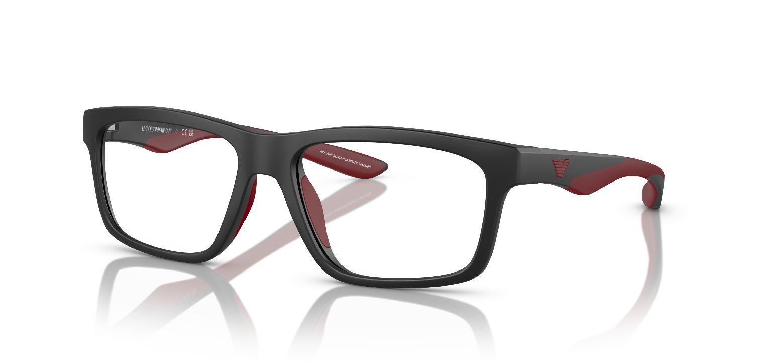 Emporio Armani Quadratisch Brillen 0EA3220U Schwarz für Herren