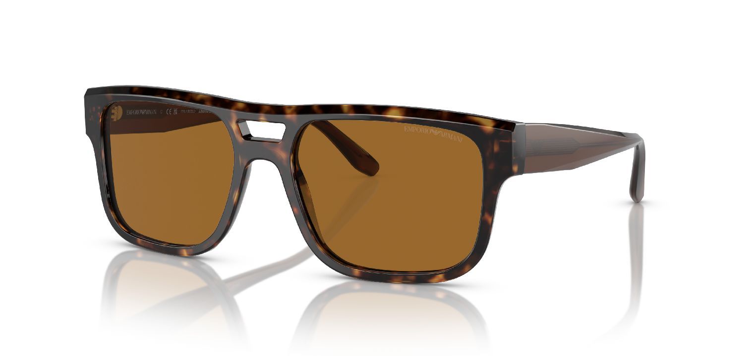 Occhiali da sole Emporio Armani Rettangolari 0EA4197 Tartarugato da Uomo
