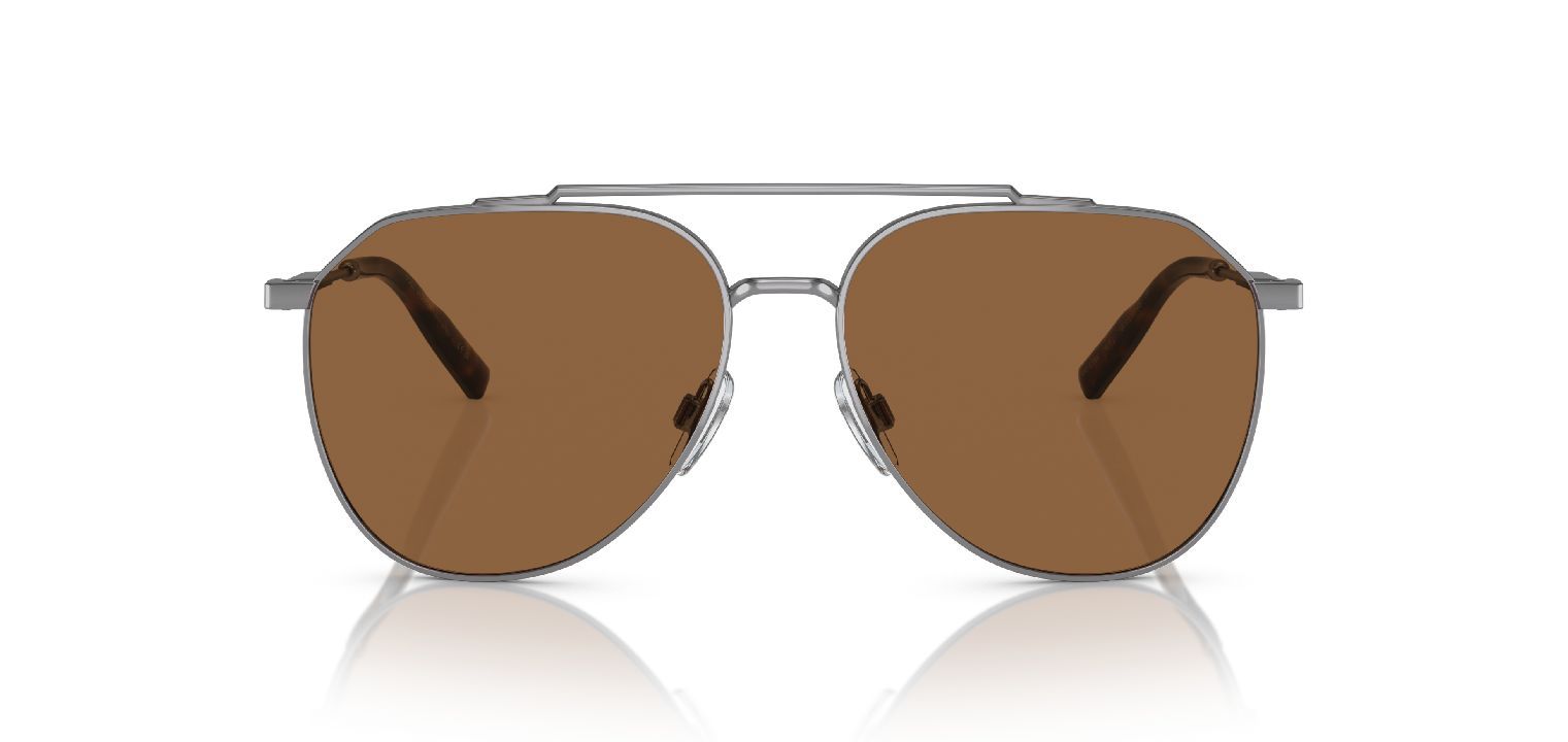 Lunettes de soleil Dolce & Gabbana Aviator 0DG2296 Gris pour Homme